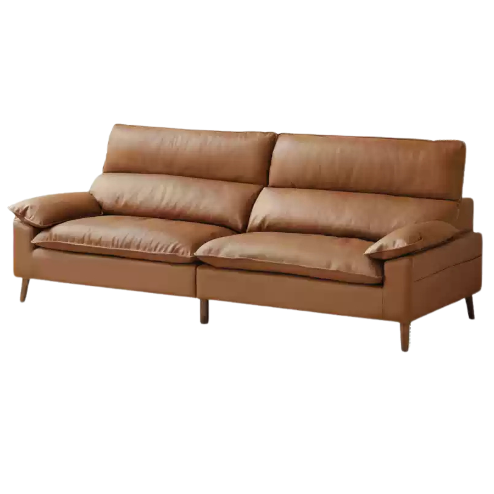 Fabric High Back Straight Sofa Modern.