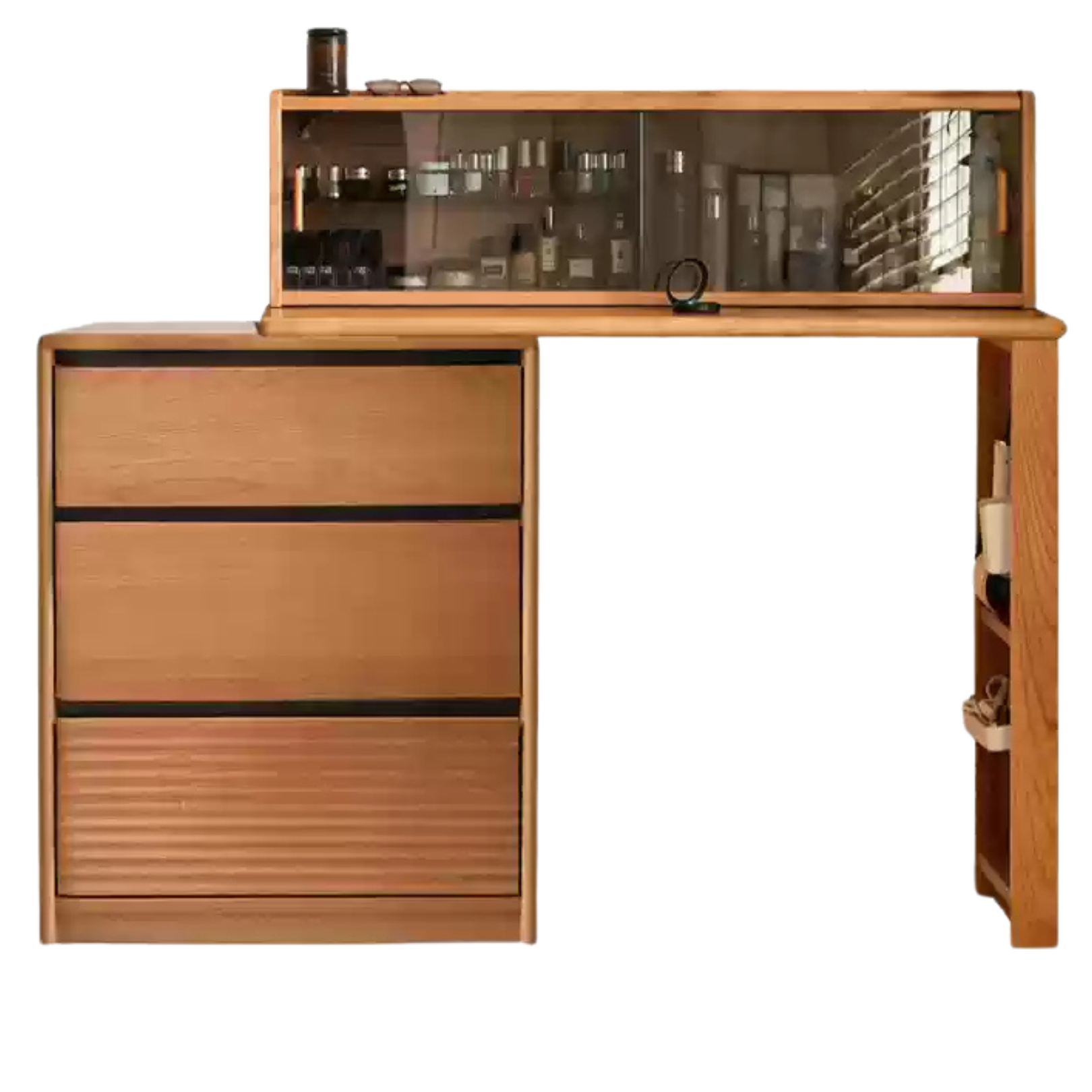 Cherry Solid Wood Retro Dressing Table.