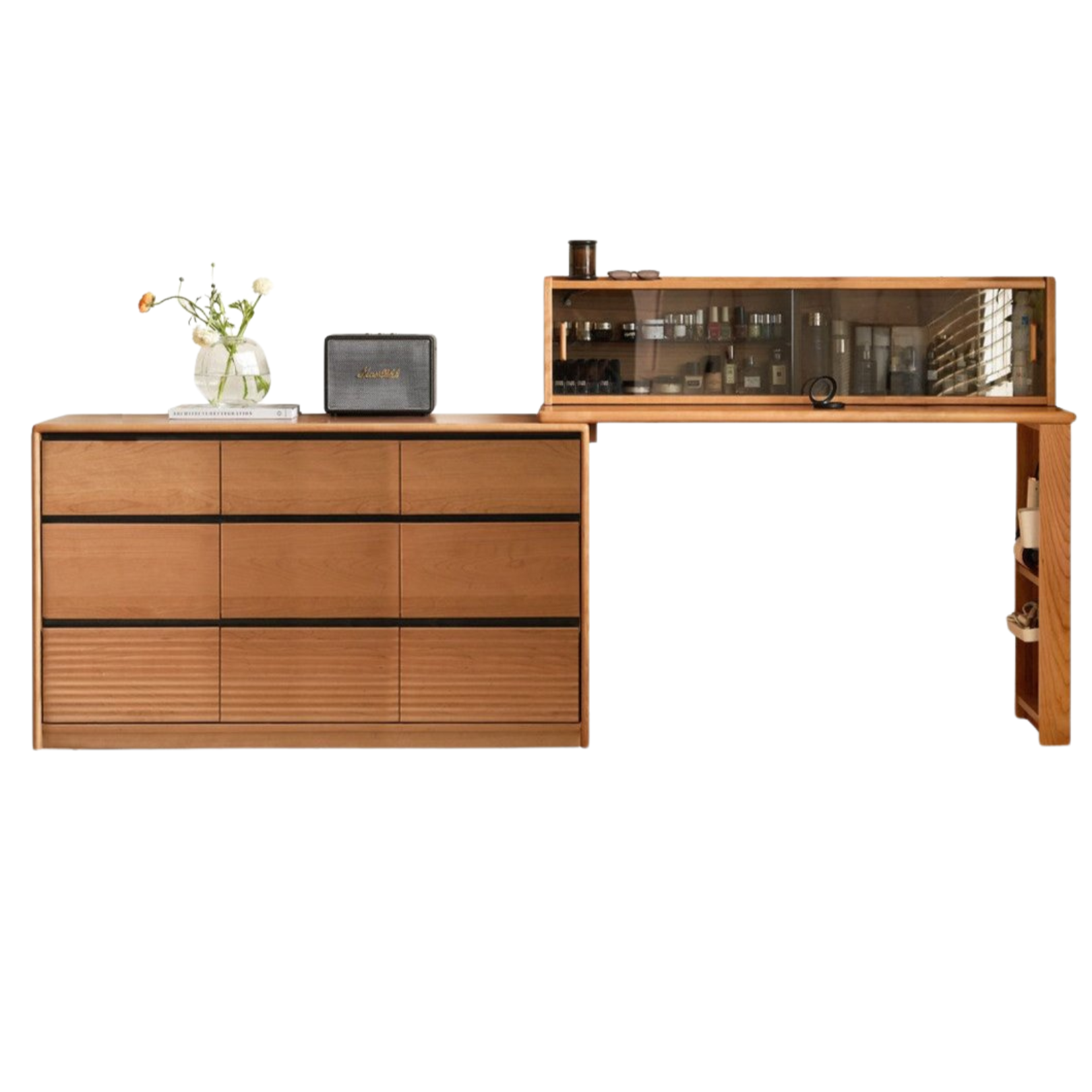 Cherry Solid Wood Retro Dressing Table.