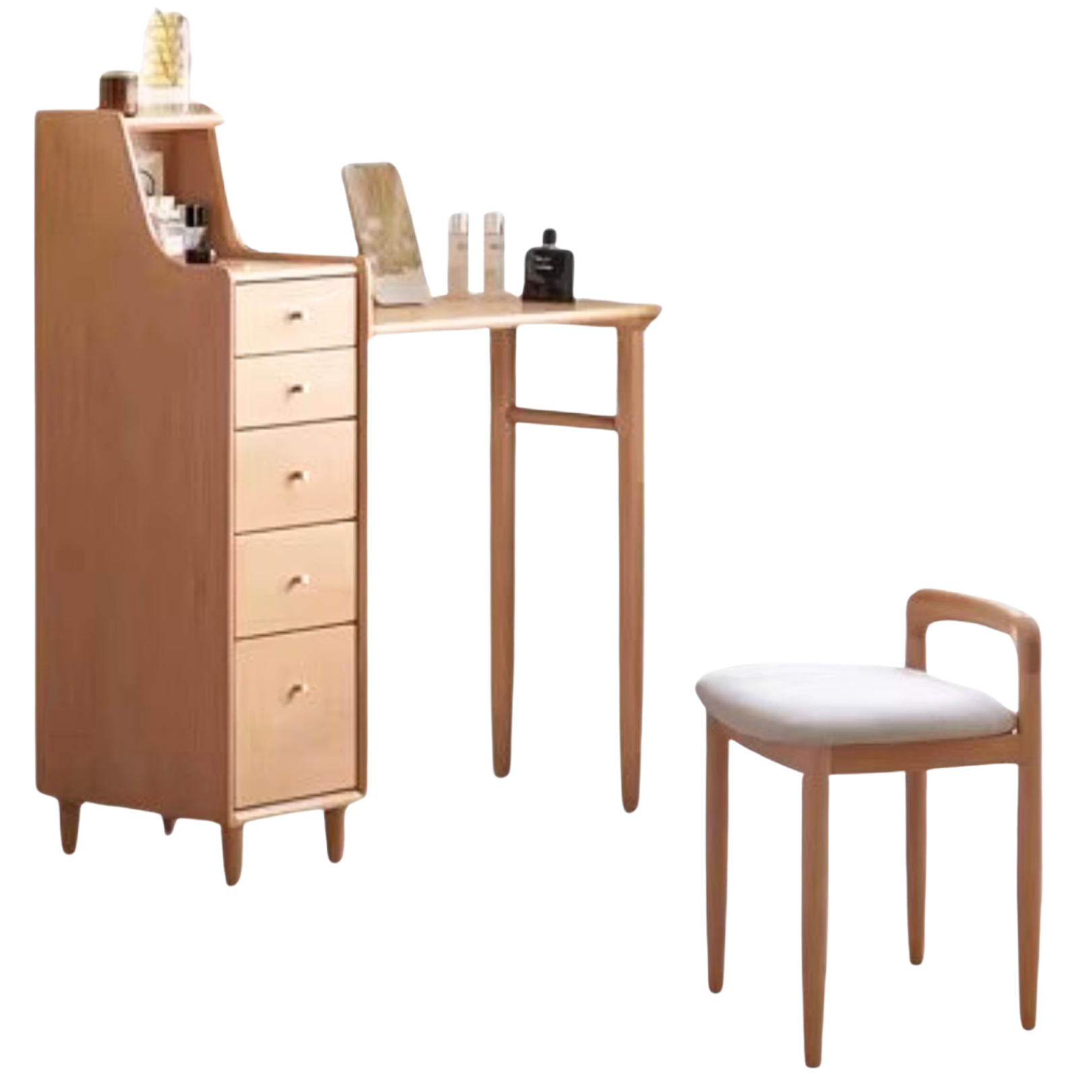 European Beech Solid Wood Telescopic Dressing Table.