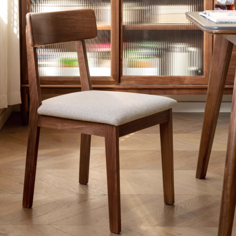 Black Walnut, Ash, Oak, Solid Rubberwood Chair 4 pcs set