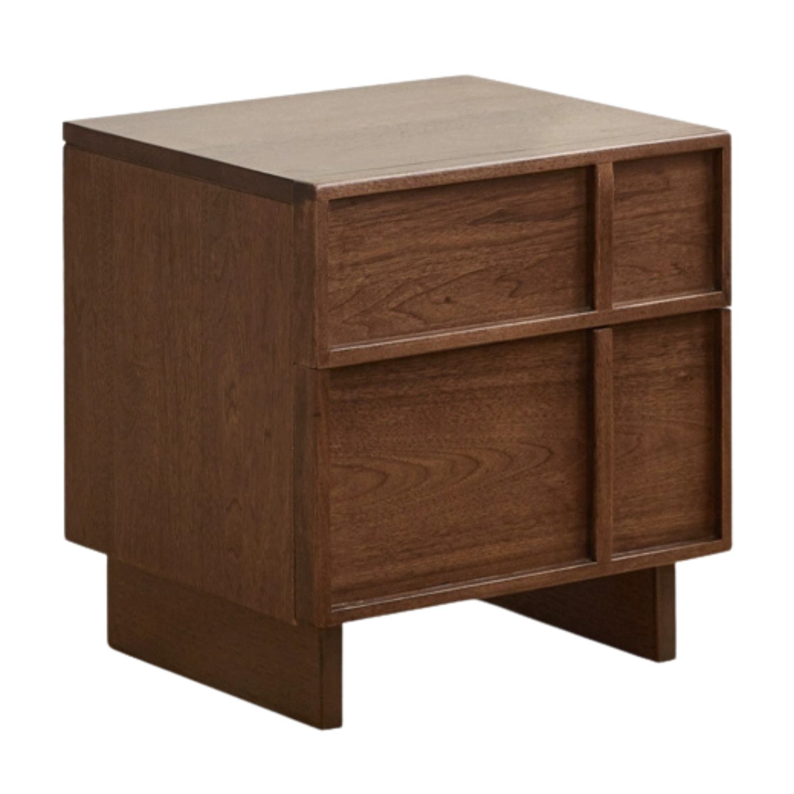 Black Walnut, Ash, Oak Solid Wood Storage Bedside Nightstand ,