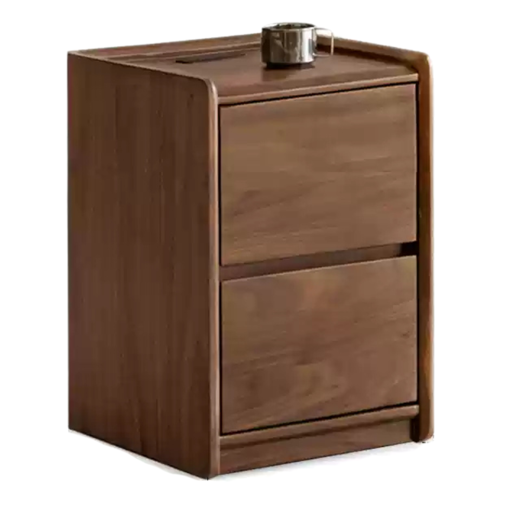 Sandalwood, Black Walnut Solid Wood Nightstand.