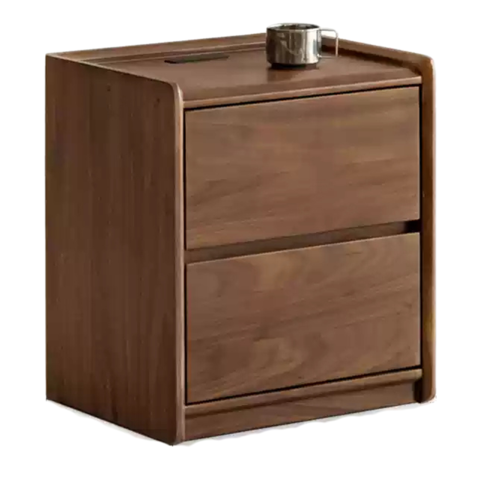 Sandalwood, Black Walnut Solid Wood Nightstand.