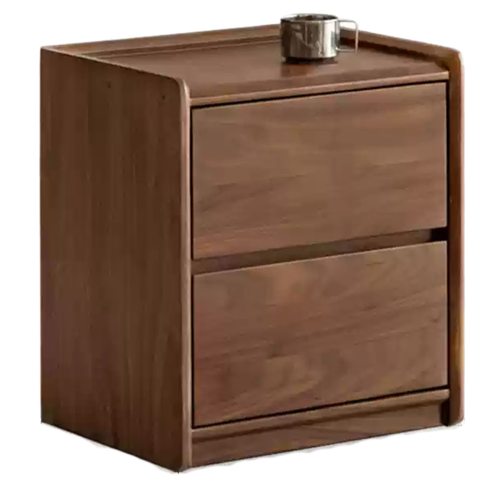 Sandalwood, Black Walnut Solid Wood Nightstand.