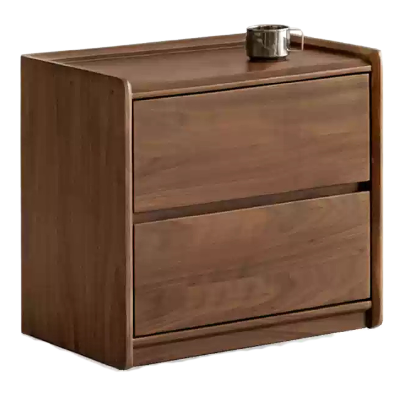 Sandalwood, Black Walnut Solid Wood Nightstand.