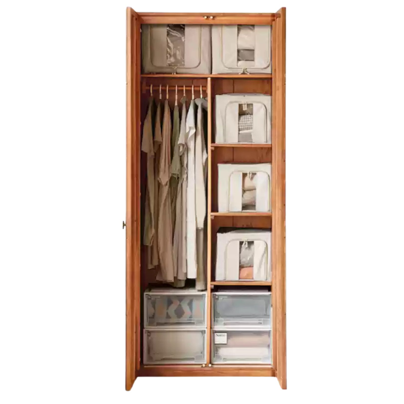 Сherry Solid Wood Exquisite Wardrobe.