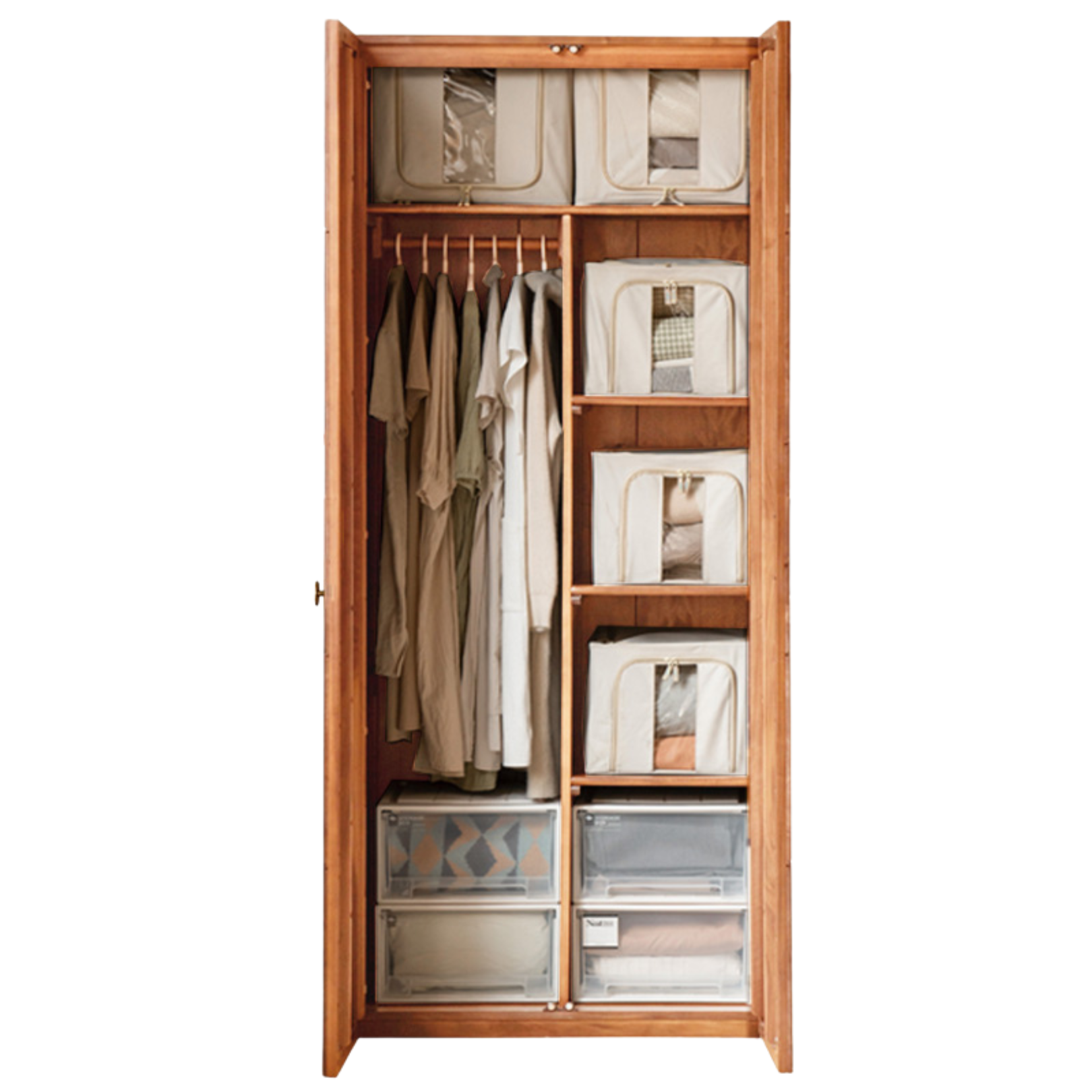 Сherry Solid Wood Exquisite Wardrobe.