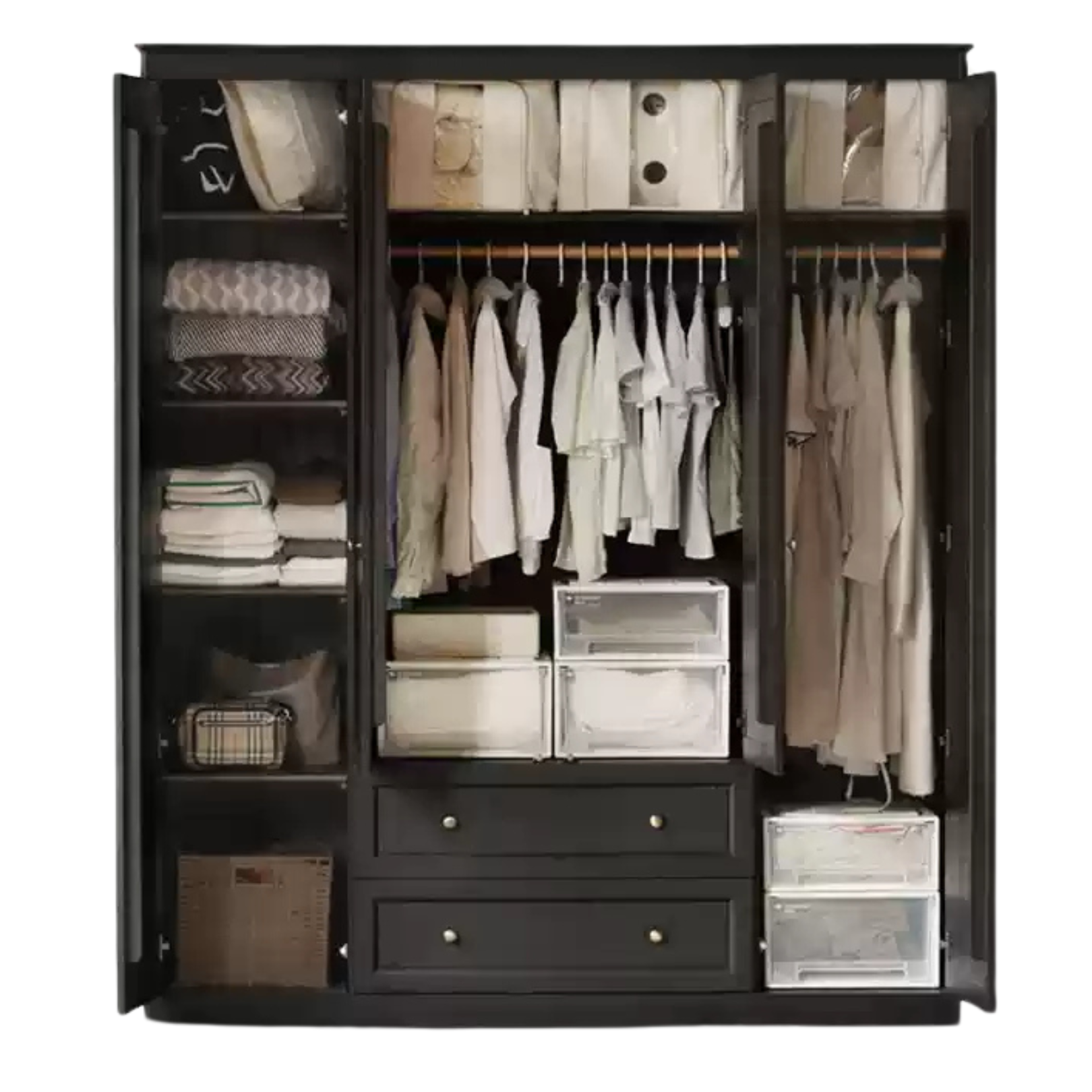 Oak Solid Wood American Style Wardrobe.
