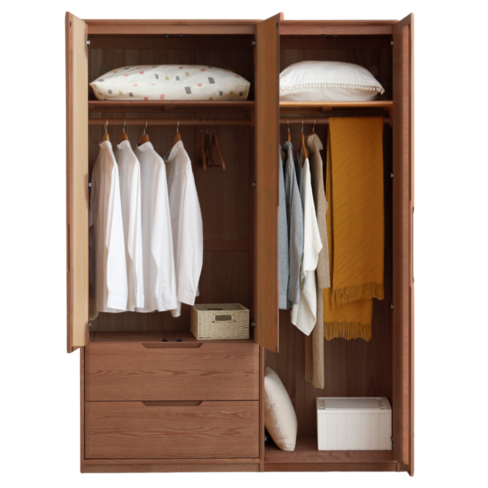 Ash Solid Wood Wardrobe Modern.