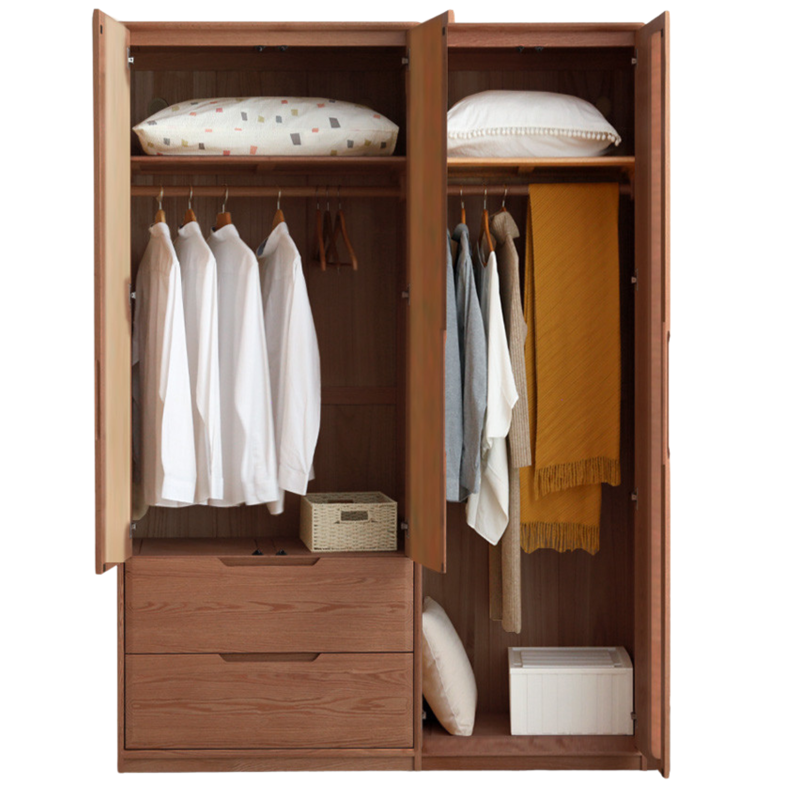 Ash Solid Wood Wardrobe Modern.
