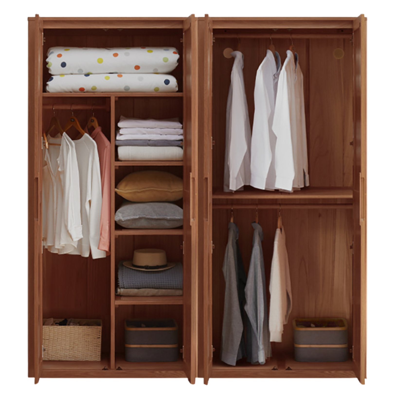 Black Walnut Solid Wood Wardrobe.