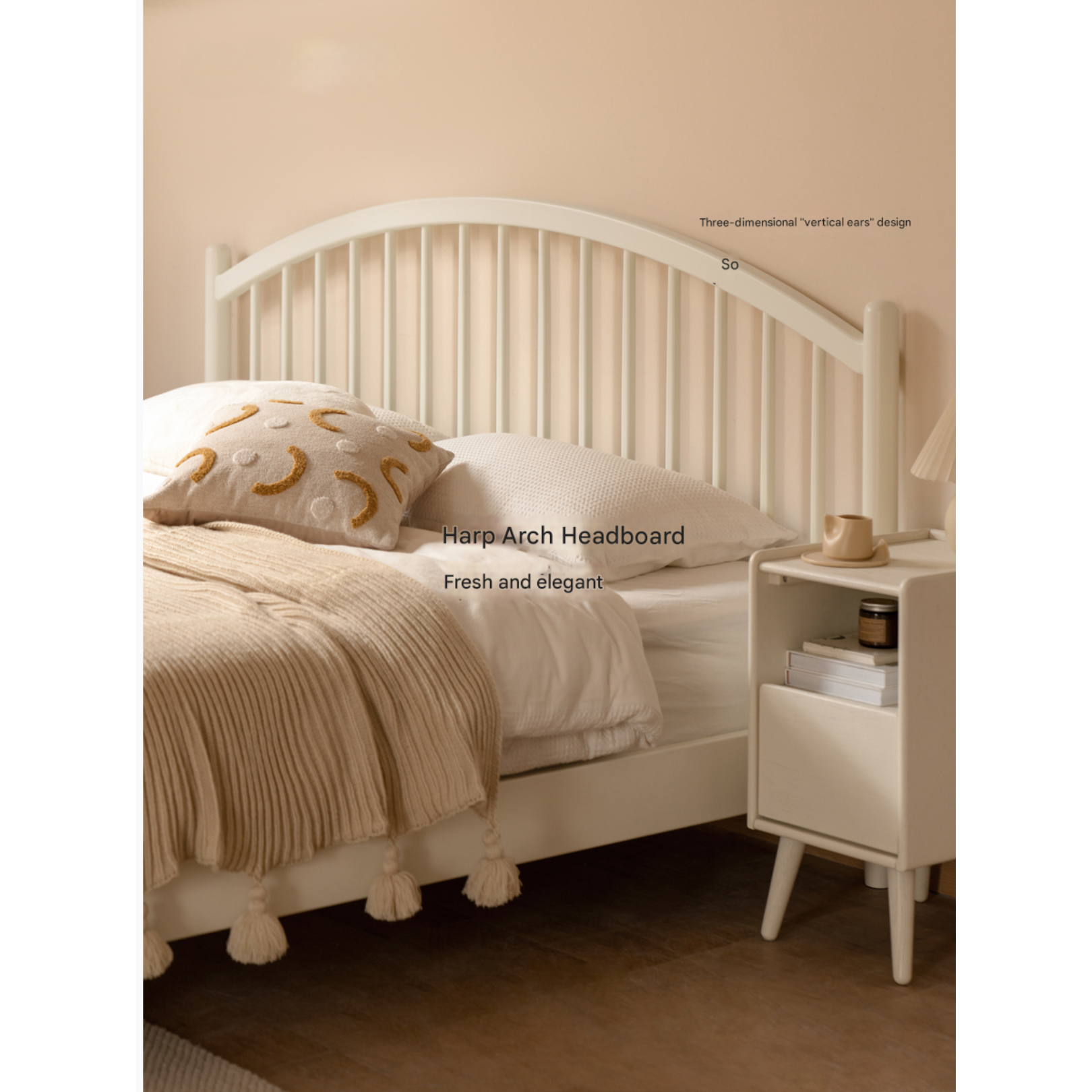Beech, Poplar Solid Wood Bed