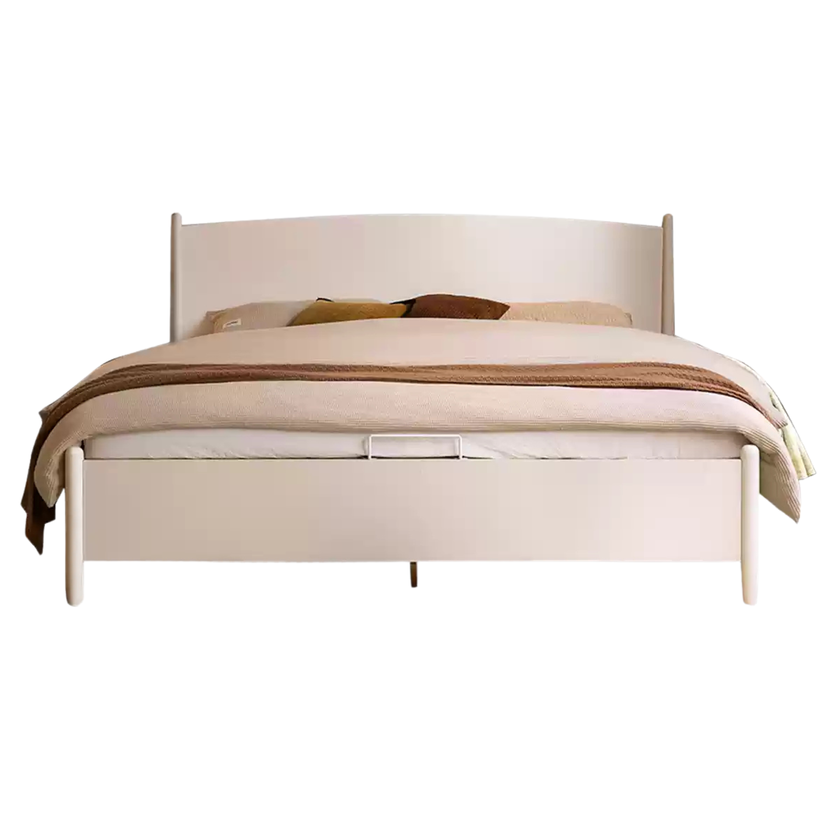 Rubber Wood, Oak Solid Wood French Style Box Bed