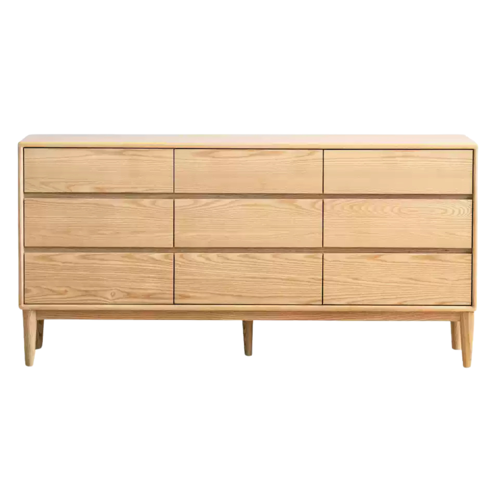 Ash Solid Wood Dresser, Drawer Storage Cabinet