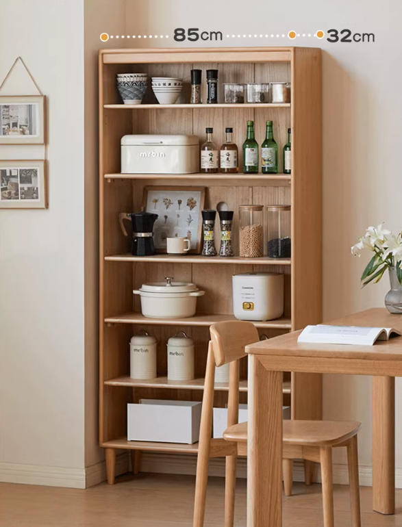 Beech Solid Wood Bookshelves Storage Shelf