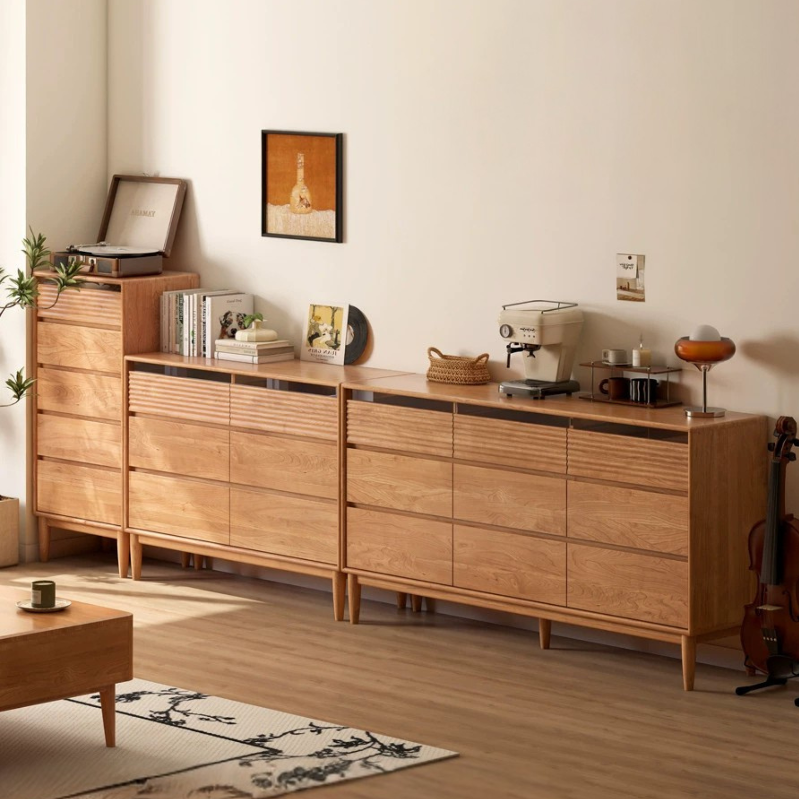 Cherry Solid Wood Chest Of Drawers