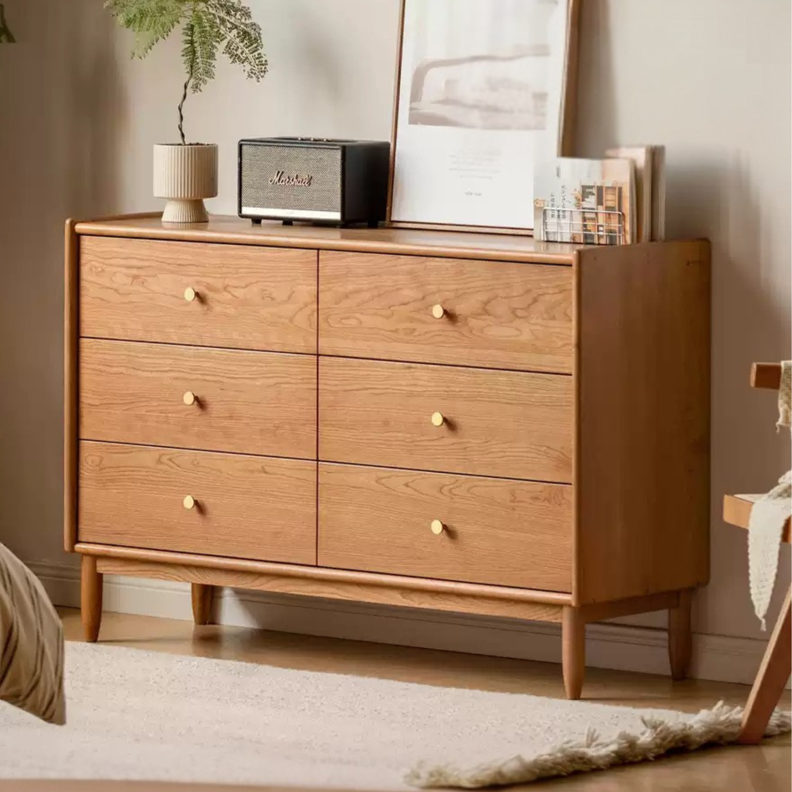 Cherry Solid Wood Chest Of Drawers