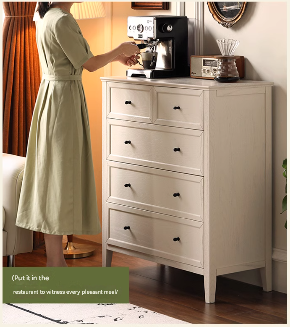 Oak Solid Wood American Style Chest of Drawers