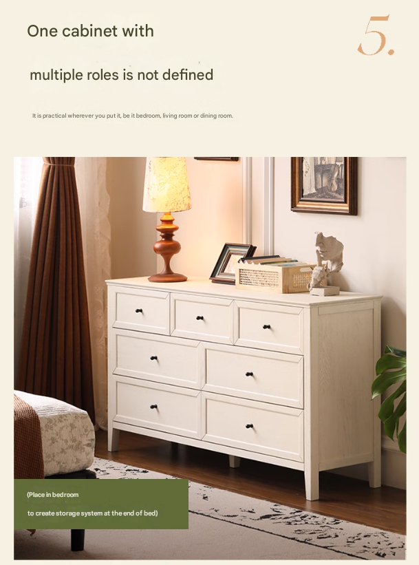 Oak Solid Wood American Style Chest of Drawers