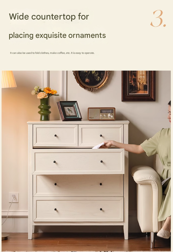 Oak Solid Wood American Style Chest of Drawers