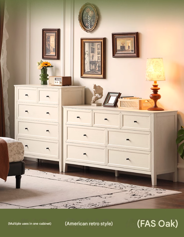 Oak Solid Wood American Style Chest of Drawers