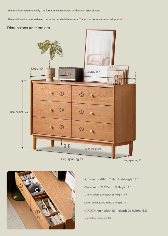 Cherry Solid Wood Chest Of Drawers