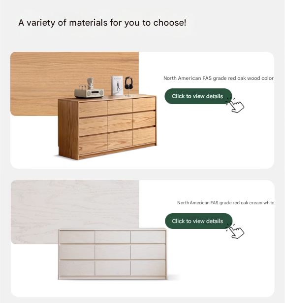 Oak, Black Walnut, Beech Solid Wood, Solid Rubberwood Storage Drawer