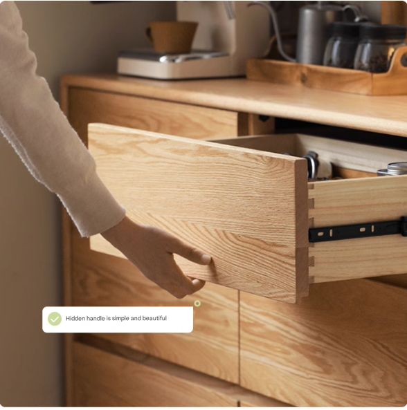 Oak, Black Walnut, Beech Solid Wood, Solid Rubberwood Storage Drawer