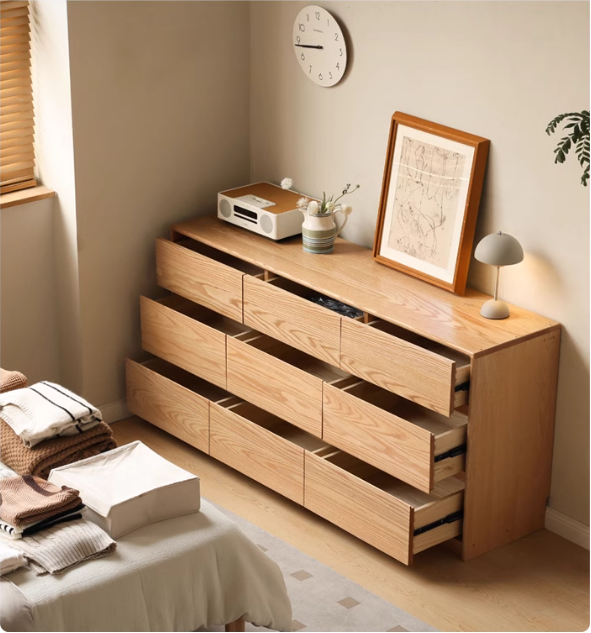 Oak, Black Walnut, Beech Solid Wood, Solid Rubberwood Storage Drawer