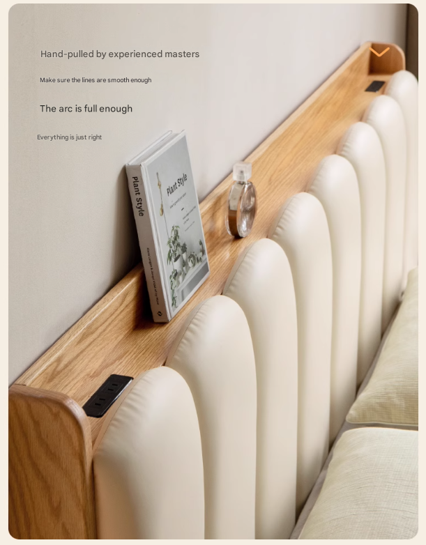 Beech, Oak Solid Wood Soft-Packe, Piano Key Bed