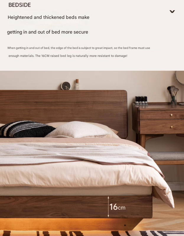 Black Walnut, Oak Suspended Luminous Box Bed