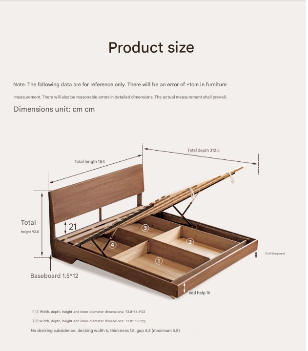 Black Walnut, Oak Suspended Luminous Box Bed