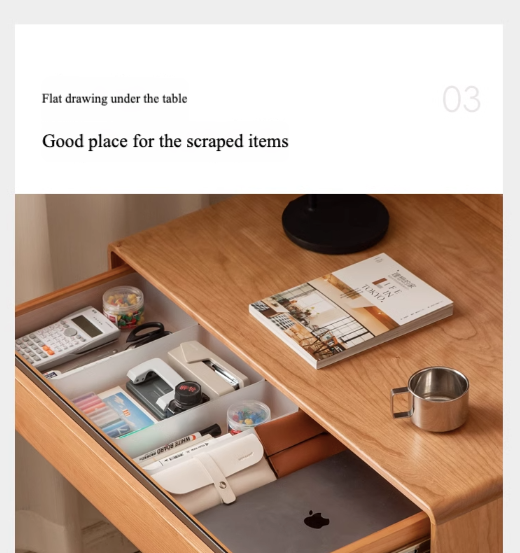 Cherry Solid Wood Desk With Drawer.