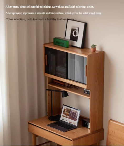 Cherry Solid Wood Desk With Drawer