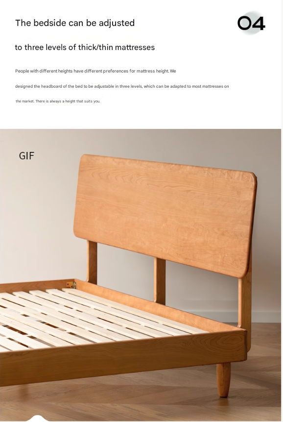 Cherry Wood Bed Modern