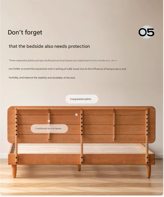 Cherry Wood Bed Modern