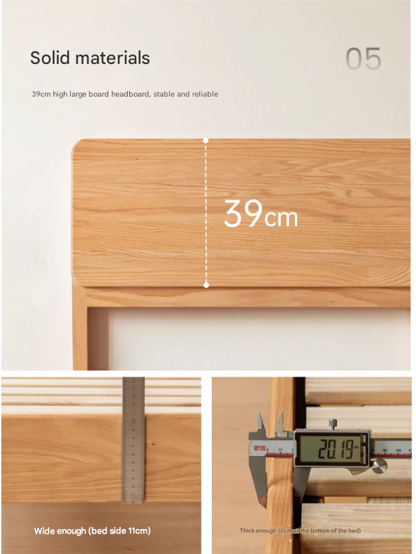 Oak Solid Wood Bed