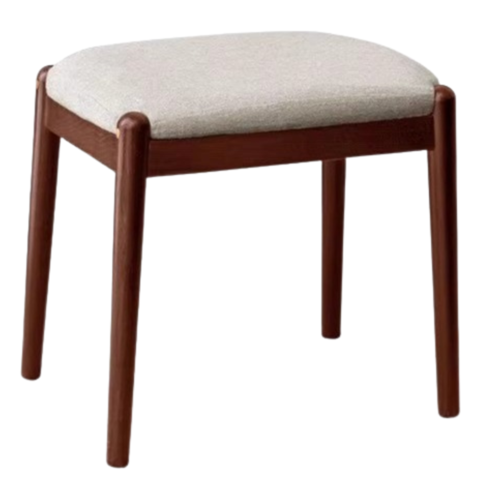 Black Walnut Solid Wood Square Makeup Stool