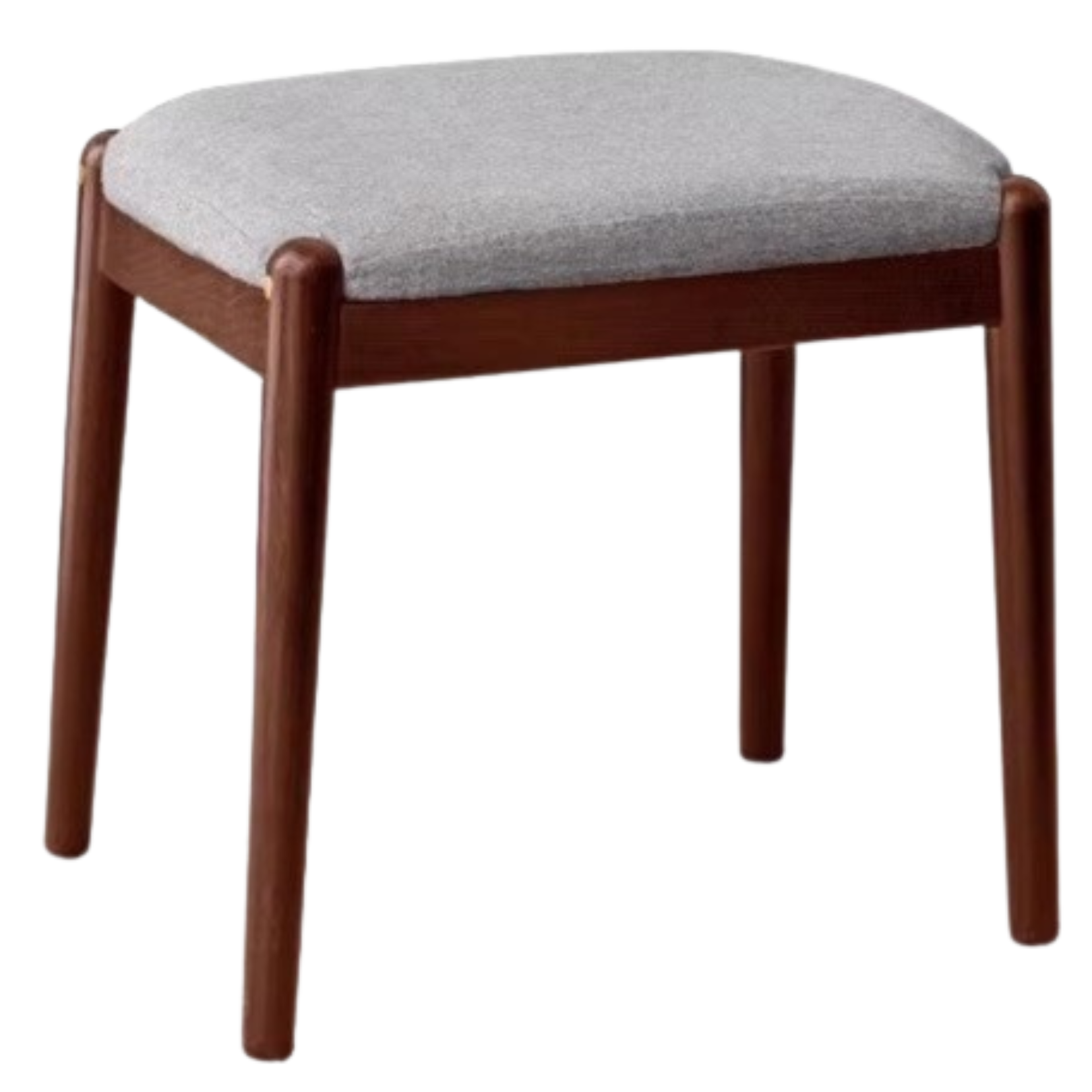 Black Walnut Solid Wood Square Makeup Stool