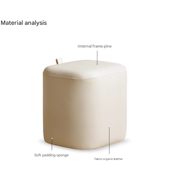 Makeup Stool Organic Leather