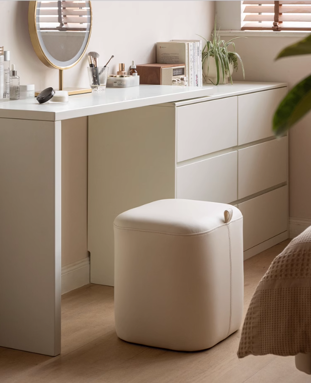 Makeup Stool Organic Leather