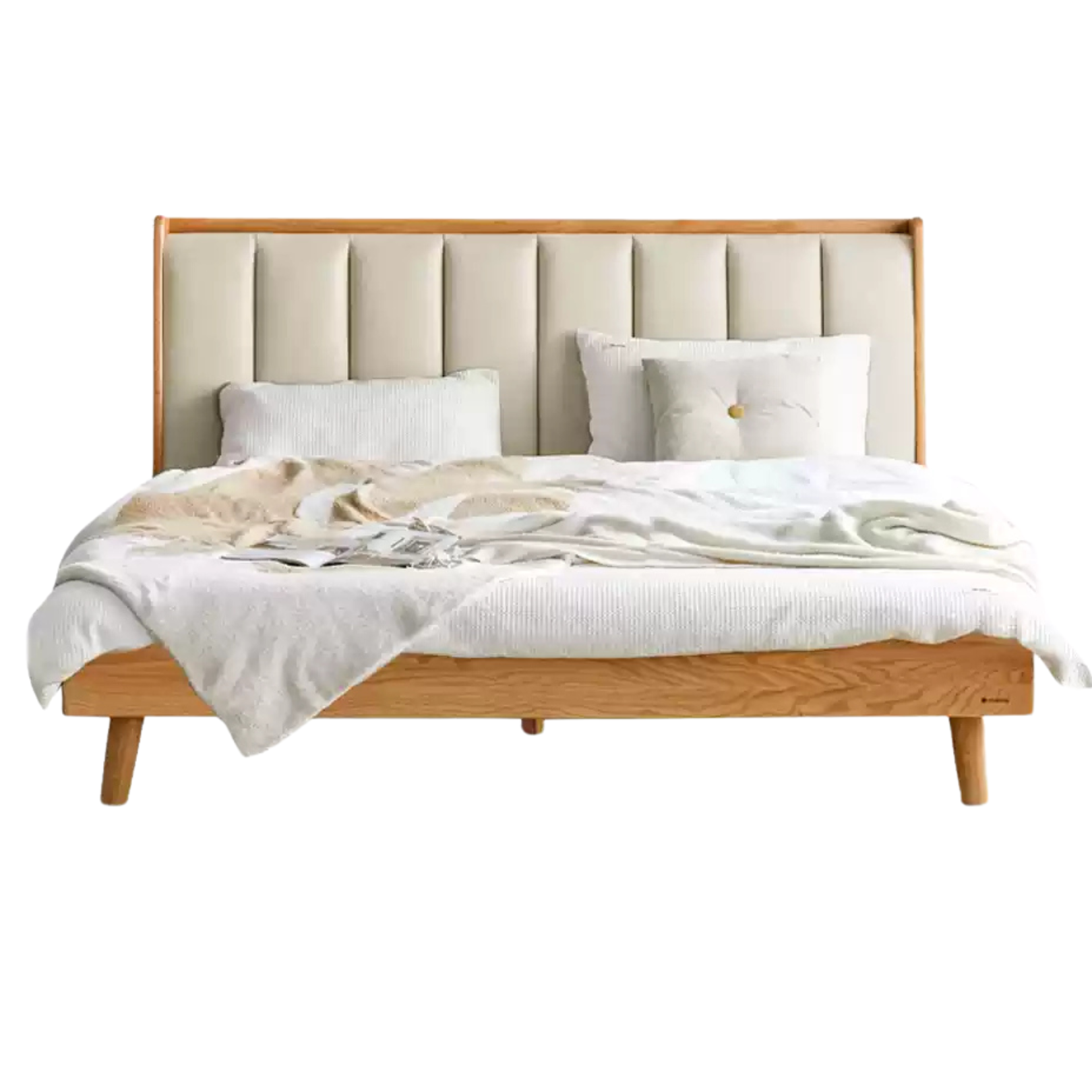 Oak, Ash Solid Wood Technology Cloth Harp Bed