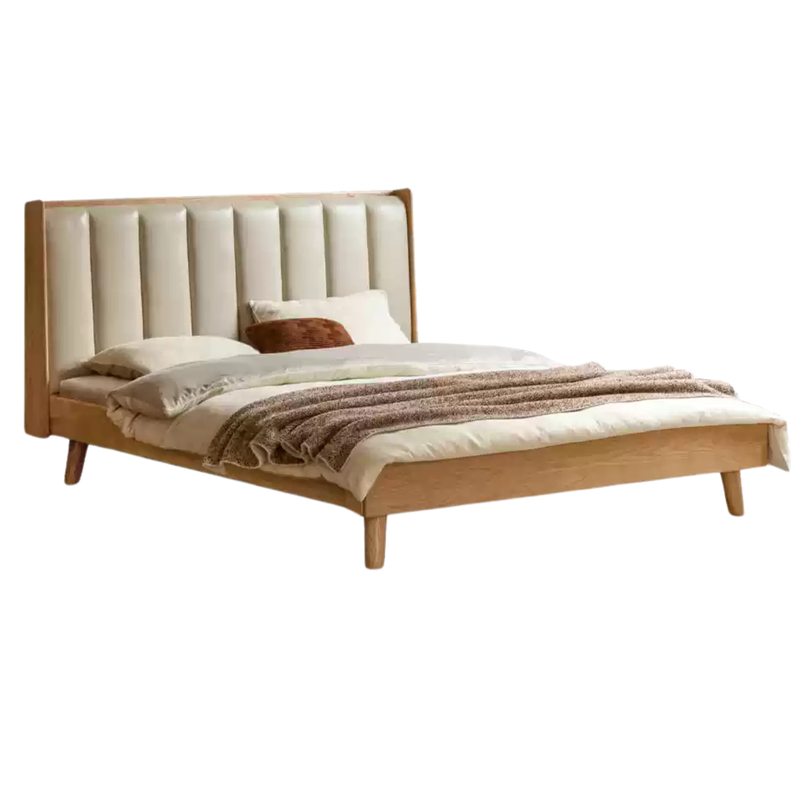Oak, Ash Solid Wood Technology Cloth Harp Bed