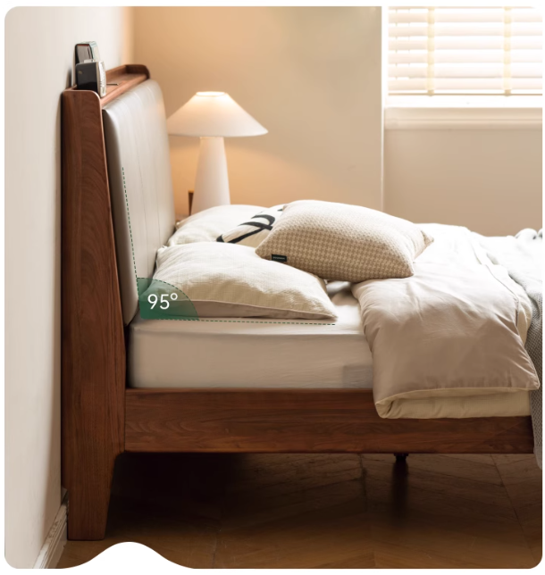 Black Walnut Solid Wood Top Layer Cowhide