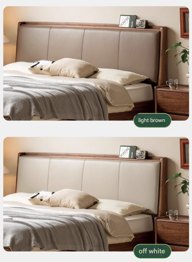 Black Walnut Solid Wood Top Layer Cowhide