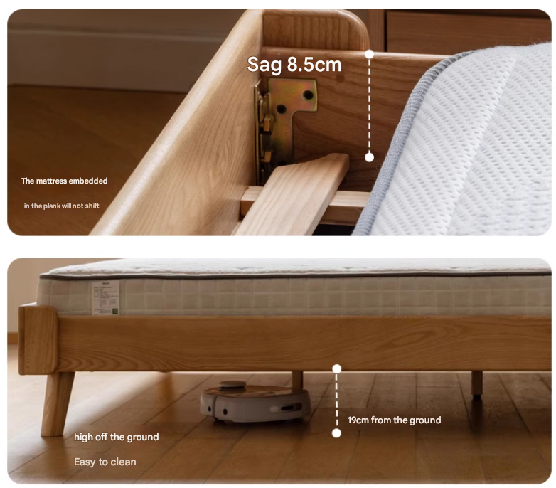 Oak, Ash Solid Wood Technology Cloth Harp Bed