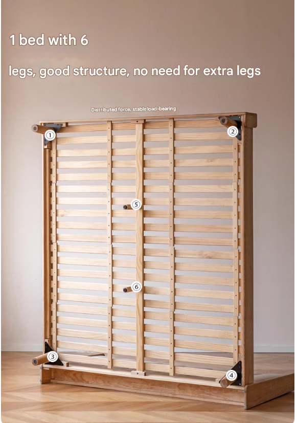 Oak, Ash Solid Wood Technology Cloth Harp Bed