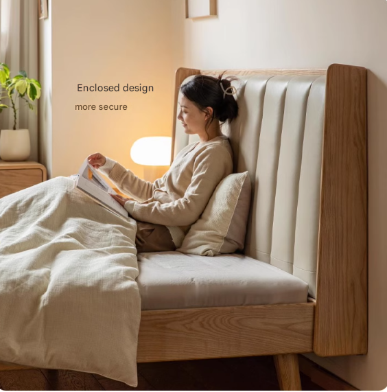 Oak, Ash Solid Wood Technology Cloth Harp Bed