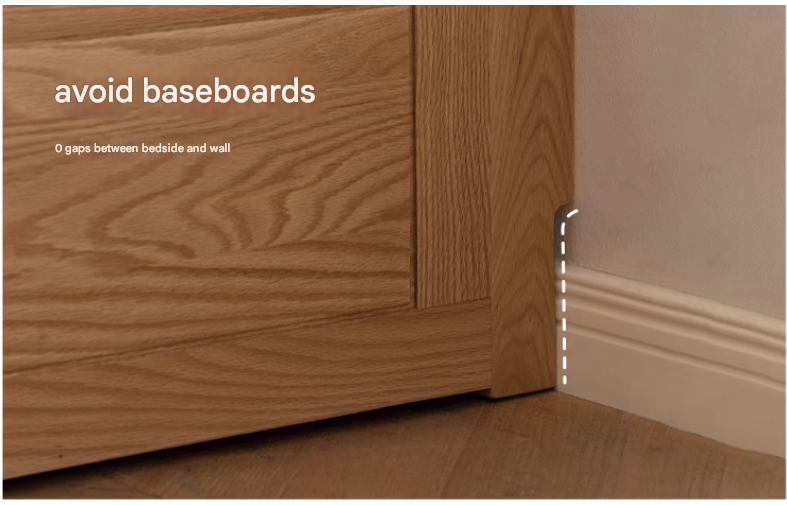 Oak,Rubberwood Solid Wood Box Simple Bed Log Style